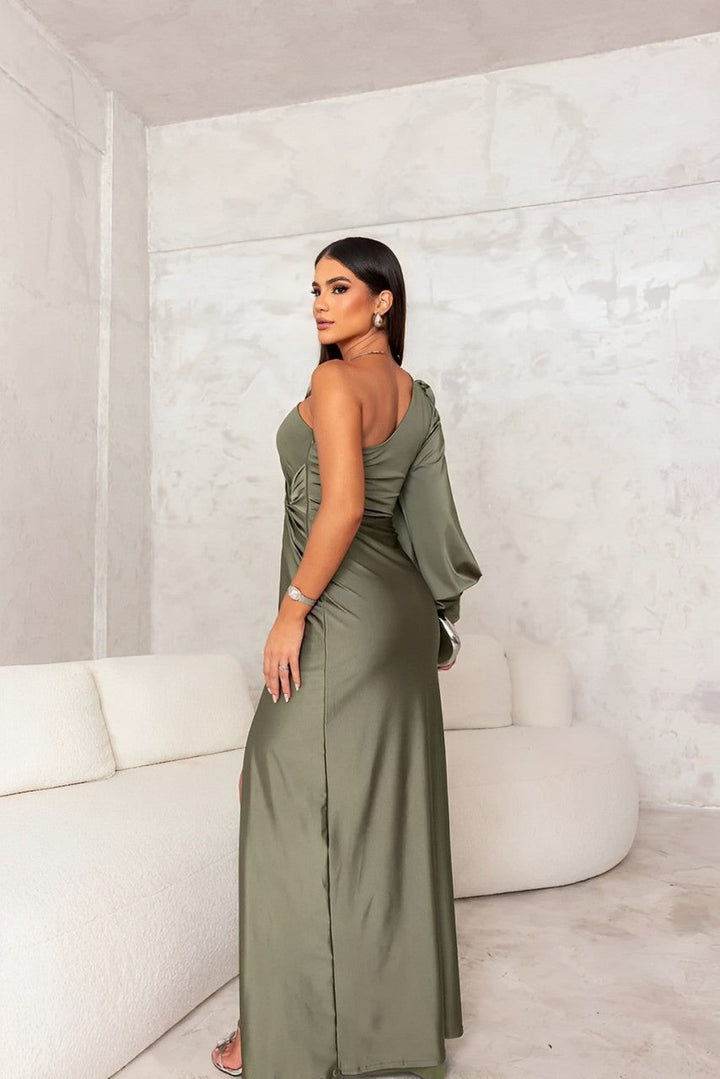 Yolina | Elegant Satin Wrap Dress
